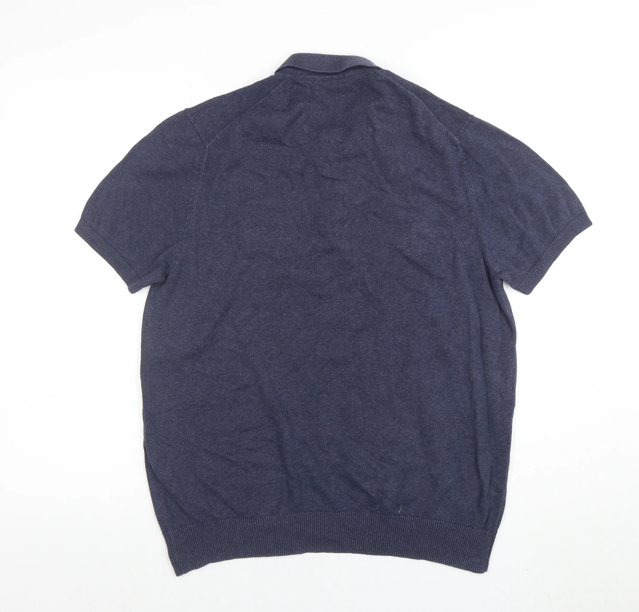 Ben Sherman Men's Blue Cotton Knit Polo Shirt Size M Short Sleeve - Image 3
