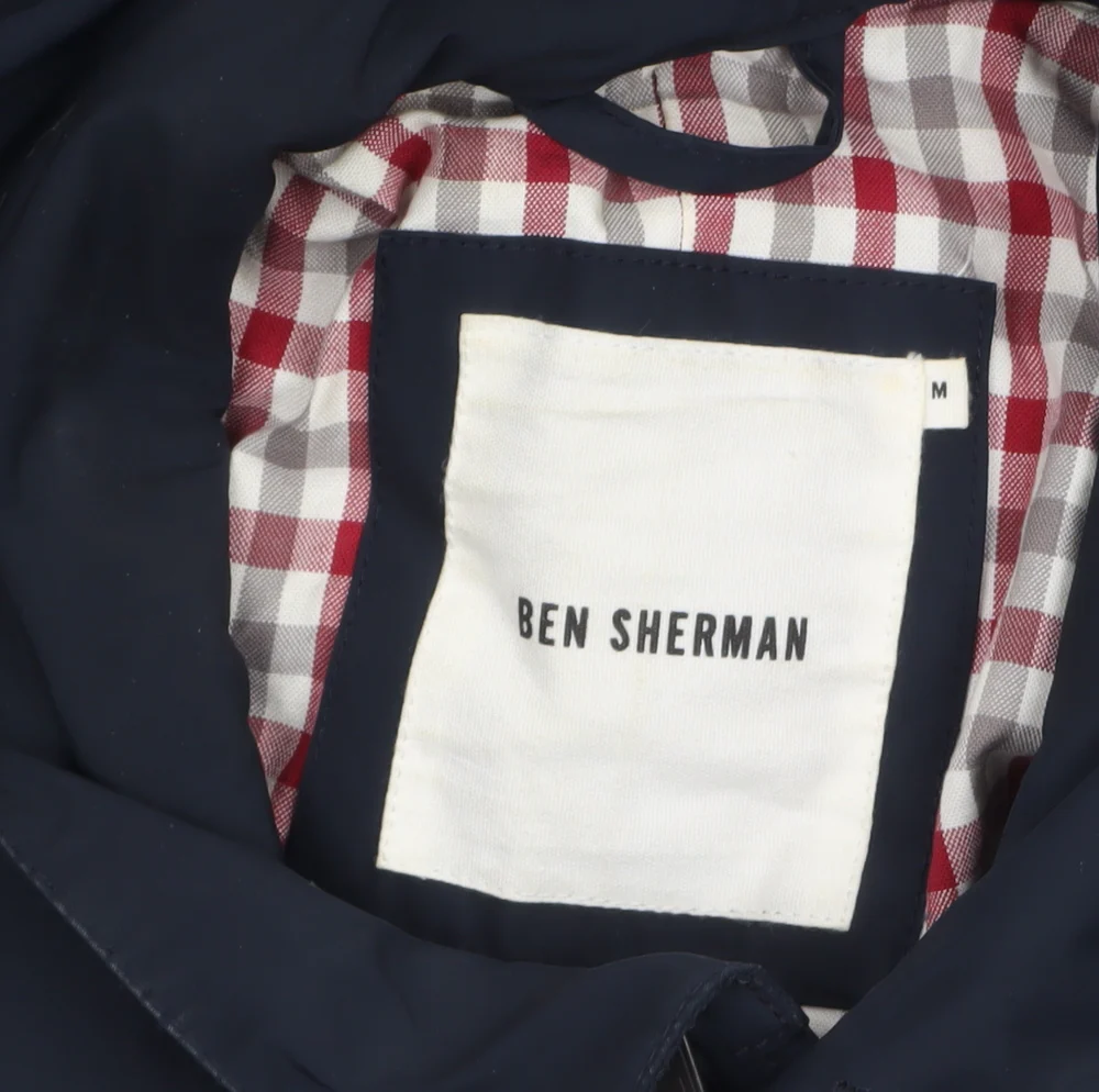 Ben Sherman Men's Blue Mid-Length Polyester Casual Jacket M - Image 5