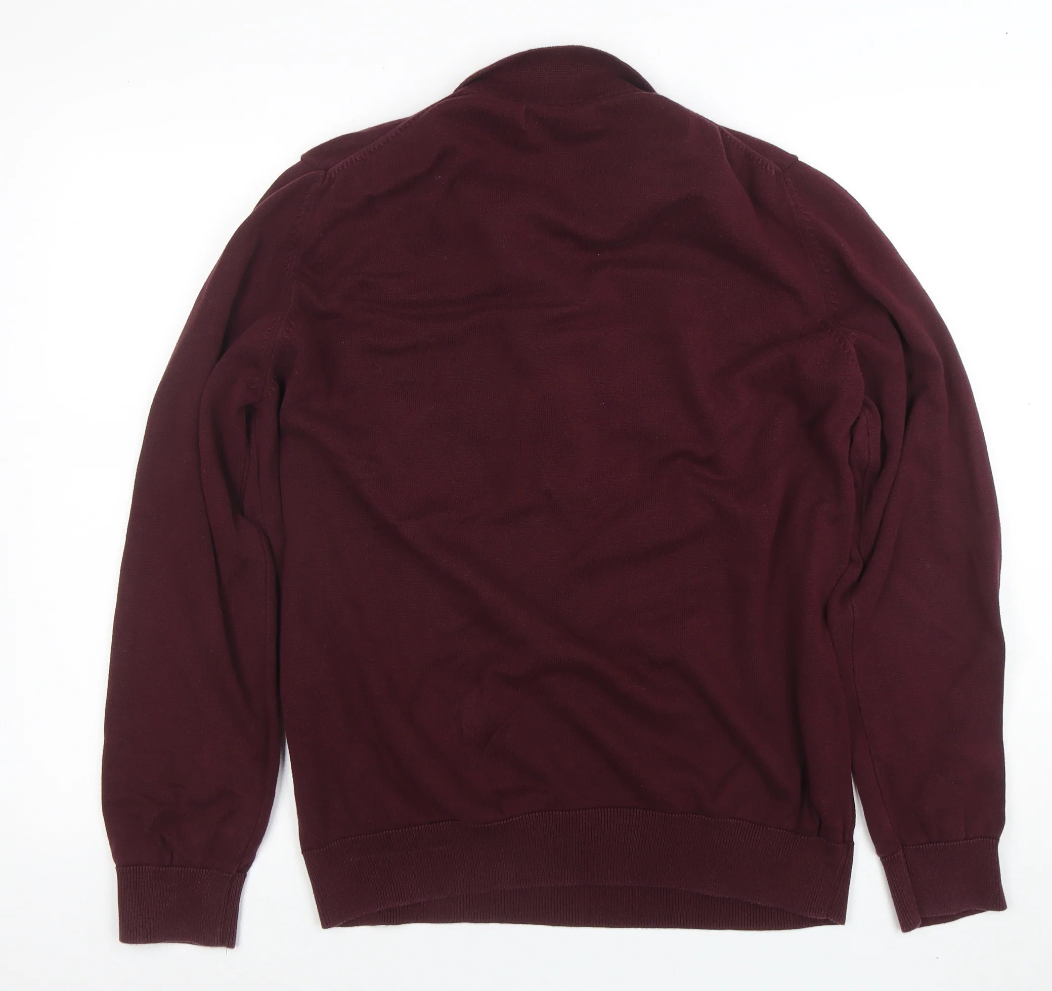Ben Sherman Men's Red XL Long Sleeve Cotton Polo Shirt - Image 3