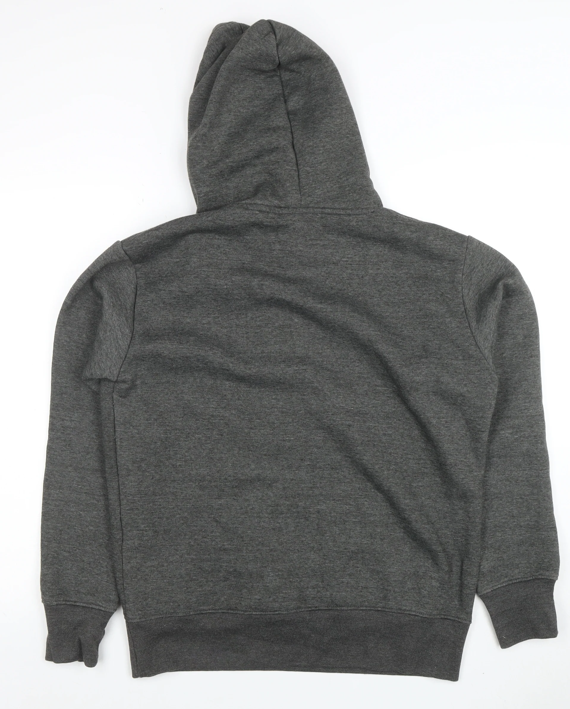 Bench Men’s Grey Pullover Hoodie L Regular Fit Logo Sweatshirt - Image 3