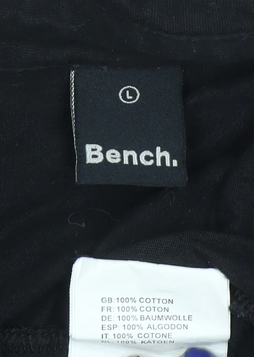 Bench Men's Black Cotton Long Sleeve Button-Up Shirt Size L - Image 4