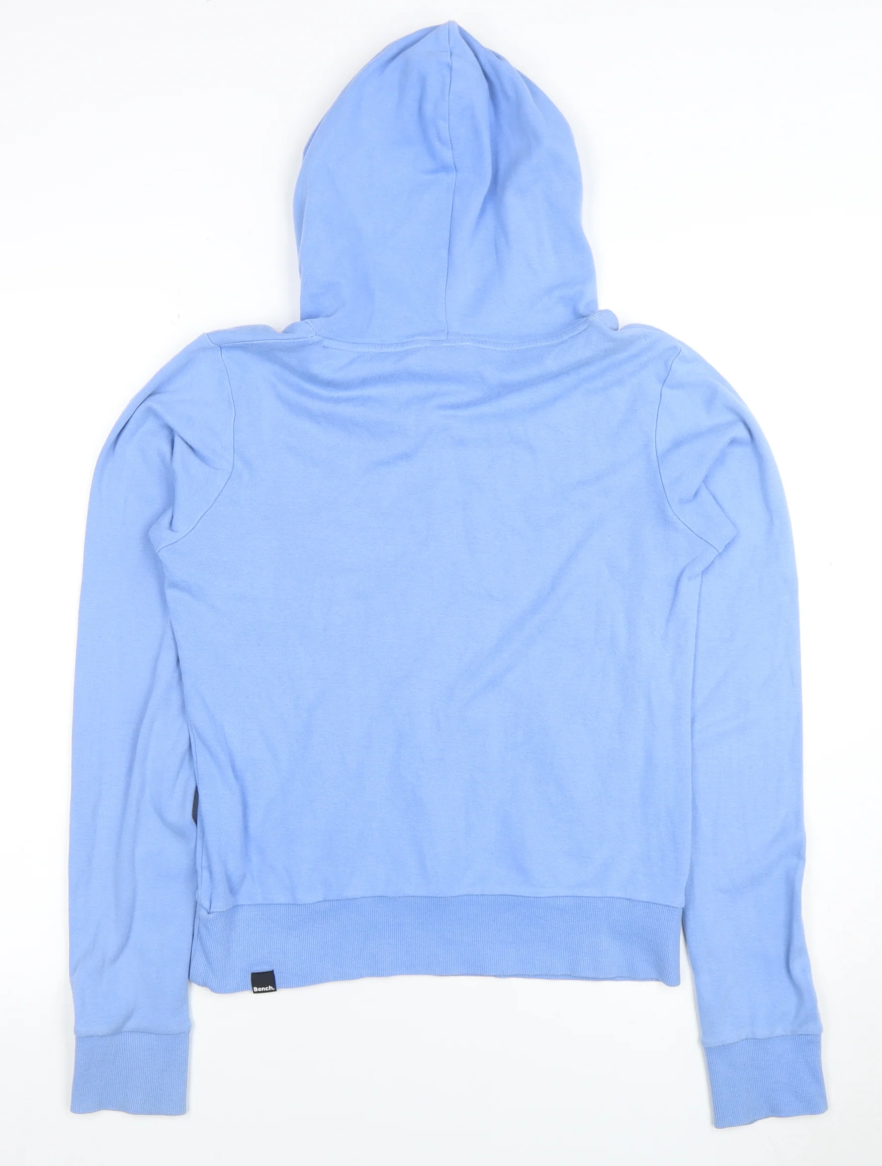 Bench Women Blue Hoodie Medium Pullover Graphic Cotton Sweatshirt - Image 3