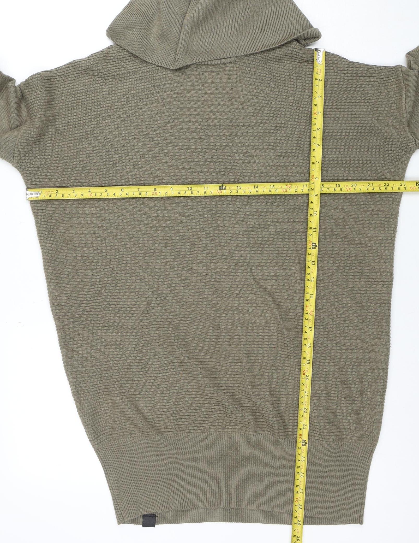 Bench Women's Green Roll Neck Knit Jumper Size M Long Sleeve - Image 2
