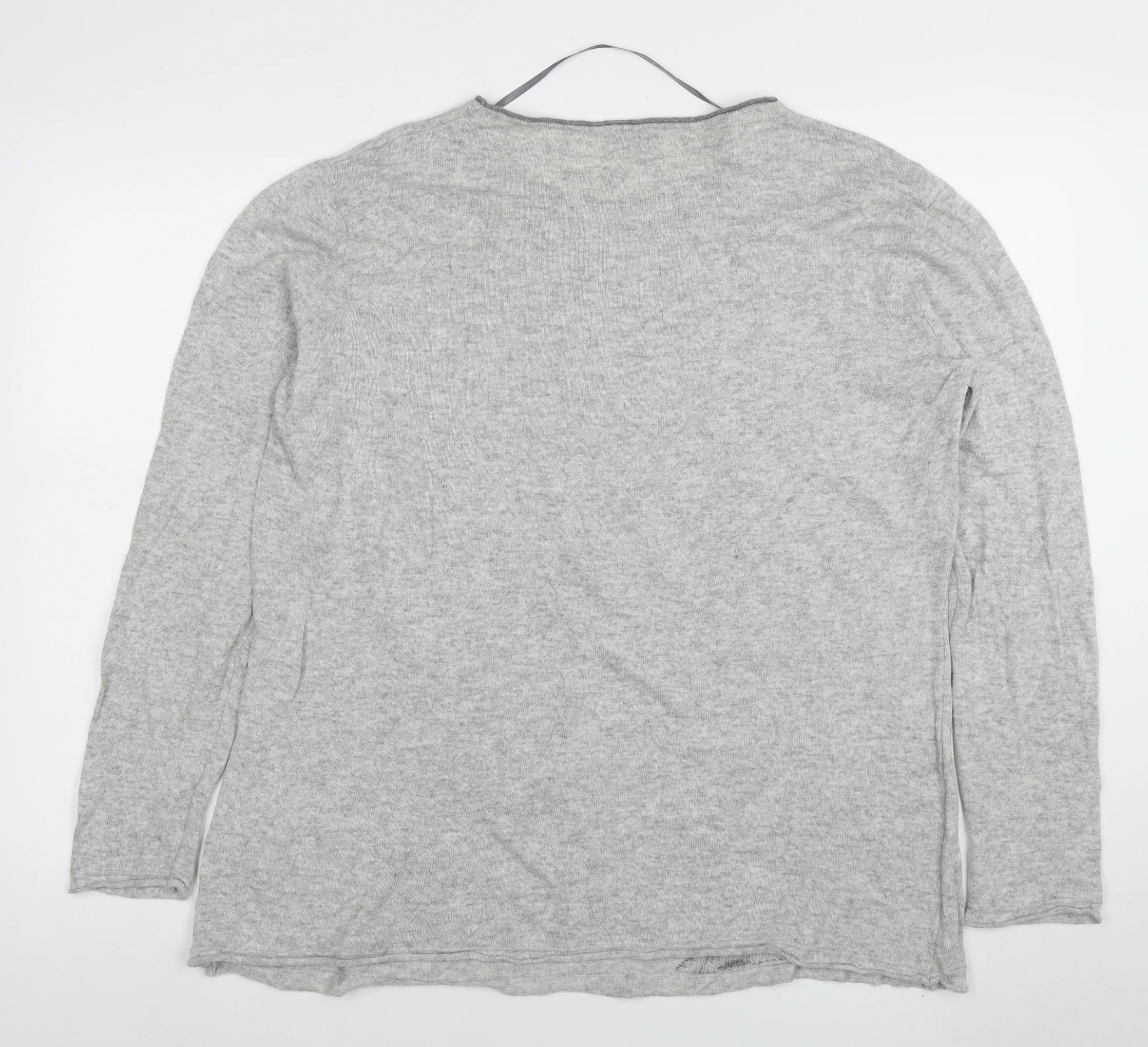 Benedetta b. Womens Grey Cashmere Blend Star Jumper XL - Image 3