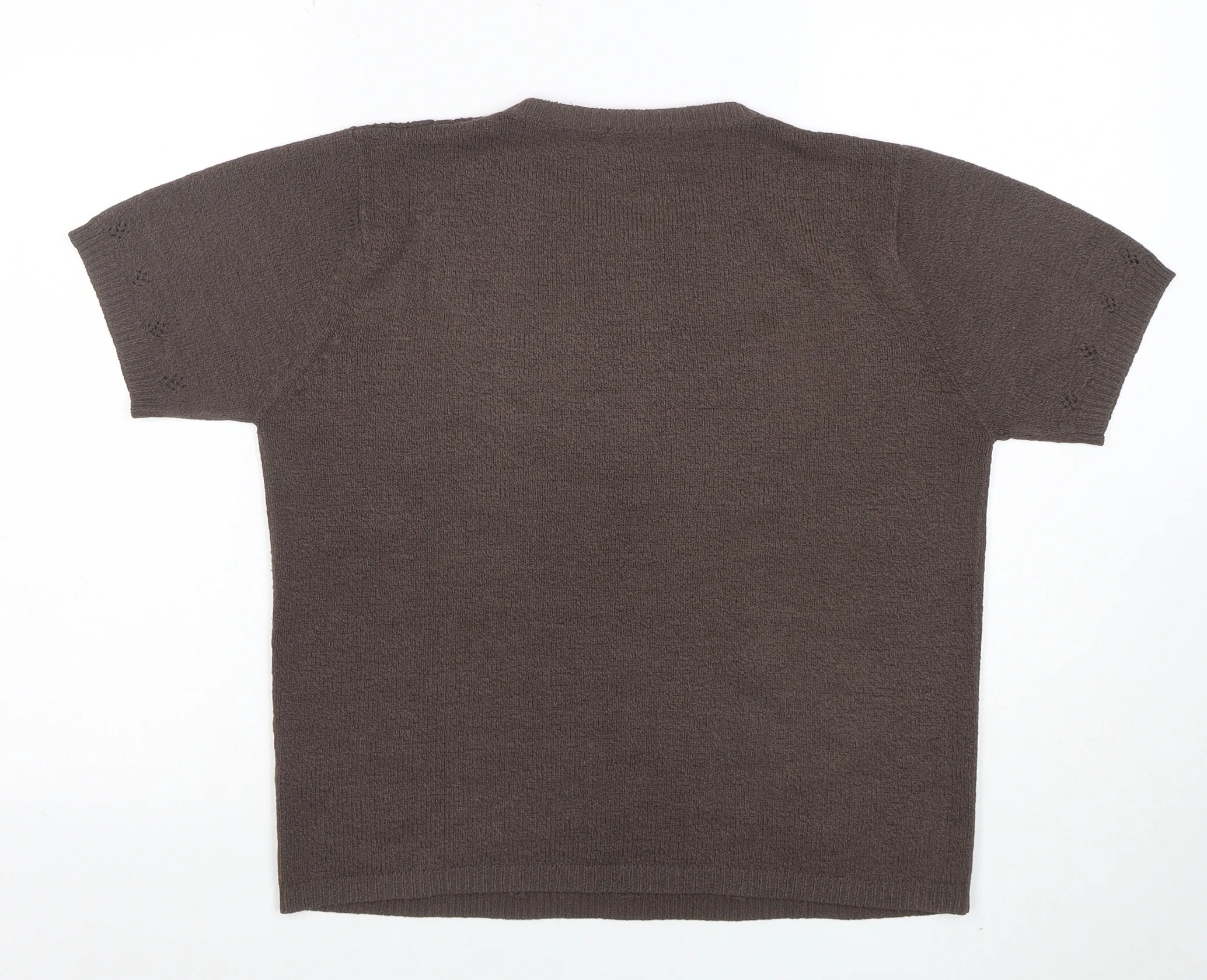Berkertex Classics Women's Brown Short Sleeve Knit Pullover Jumper Size M - Image 3