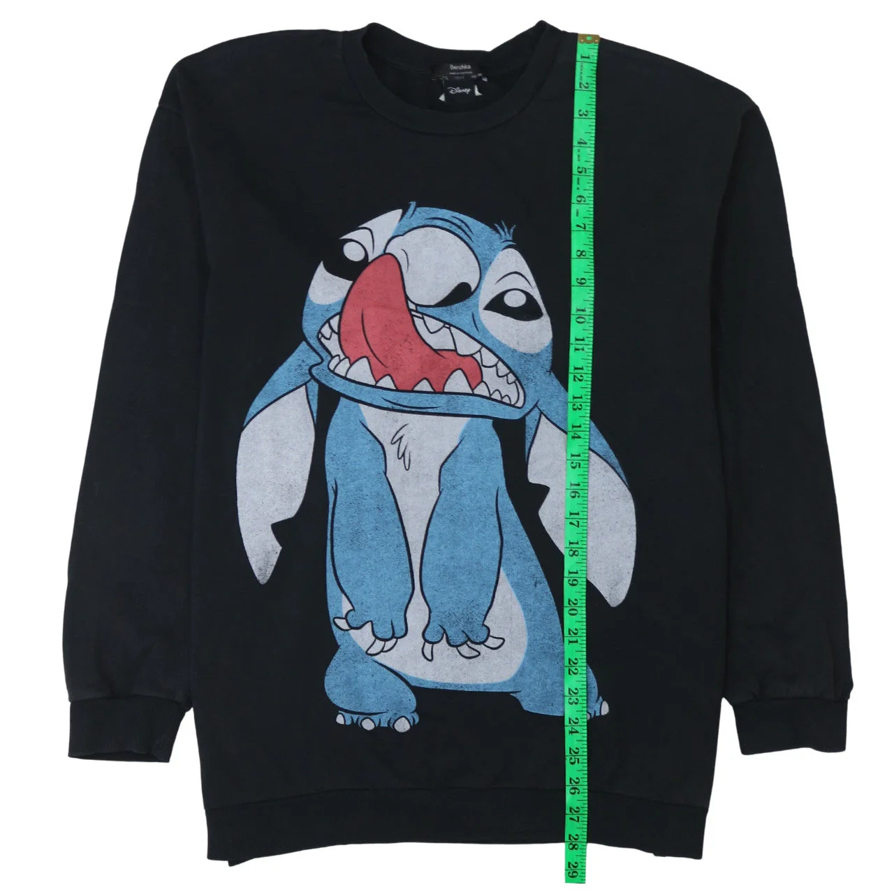Bershka Disney Stitch Black Unisex L Pullover Sweatshirt - Image 3