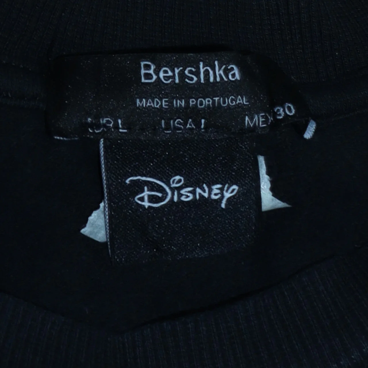 Bershka Disney Stitch Black Unisex L Pullover Sweatshirt - Image 6