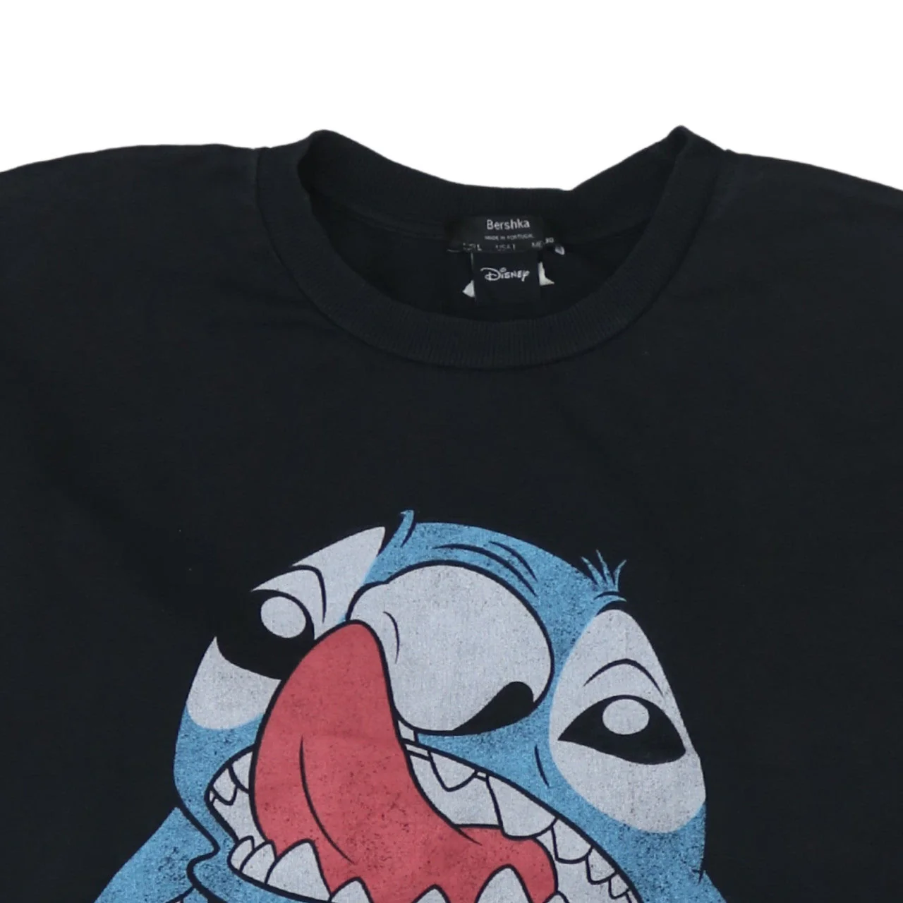 Bershka Disney Stitch Black Unisex L Pullover Sweatshirt - Image 7