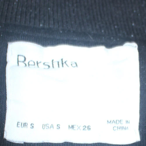 Bershka Mens Black Varsity Jacket S College Style Cotton Blend - Image 5