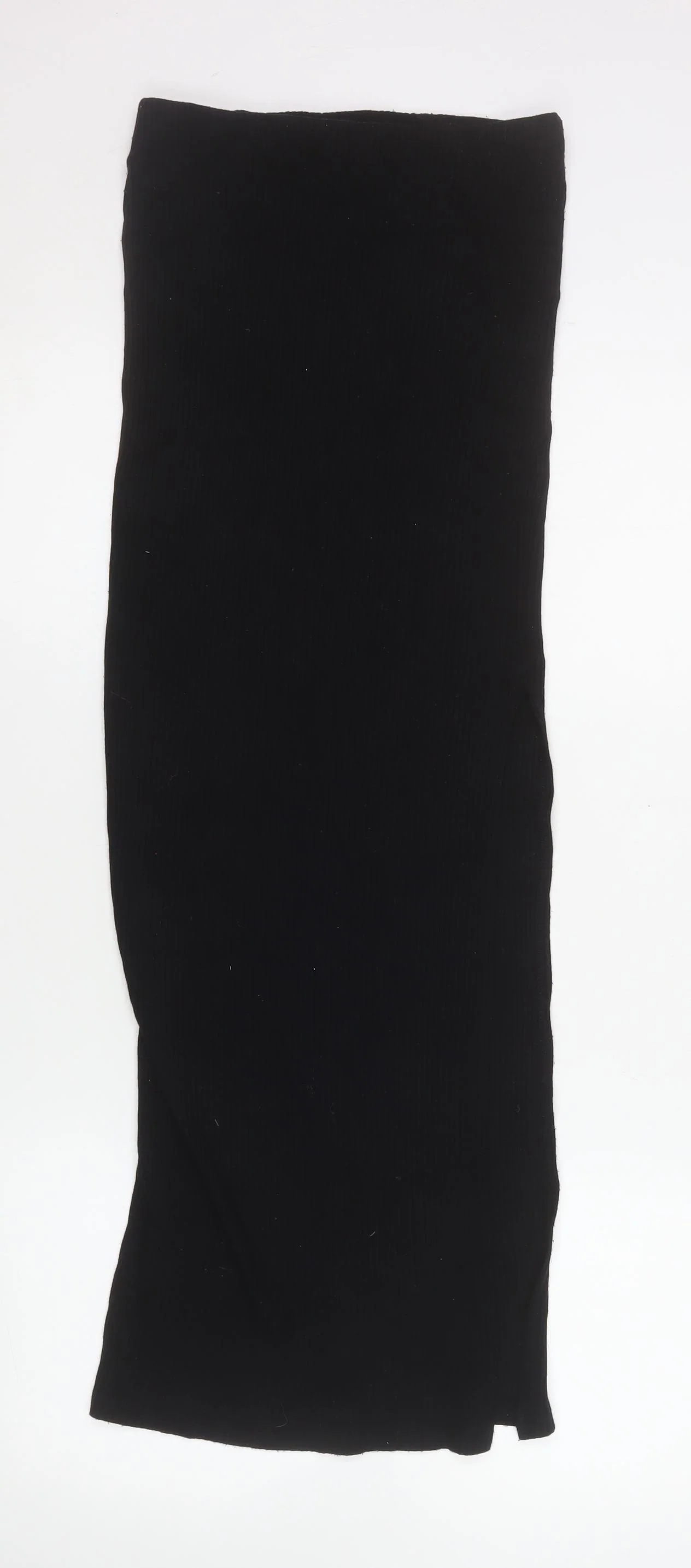 Bershka Women’s Black Midi Pencil Skirt XS Cotton Stretch