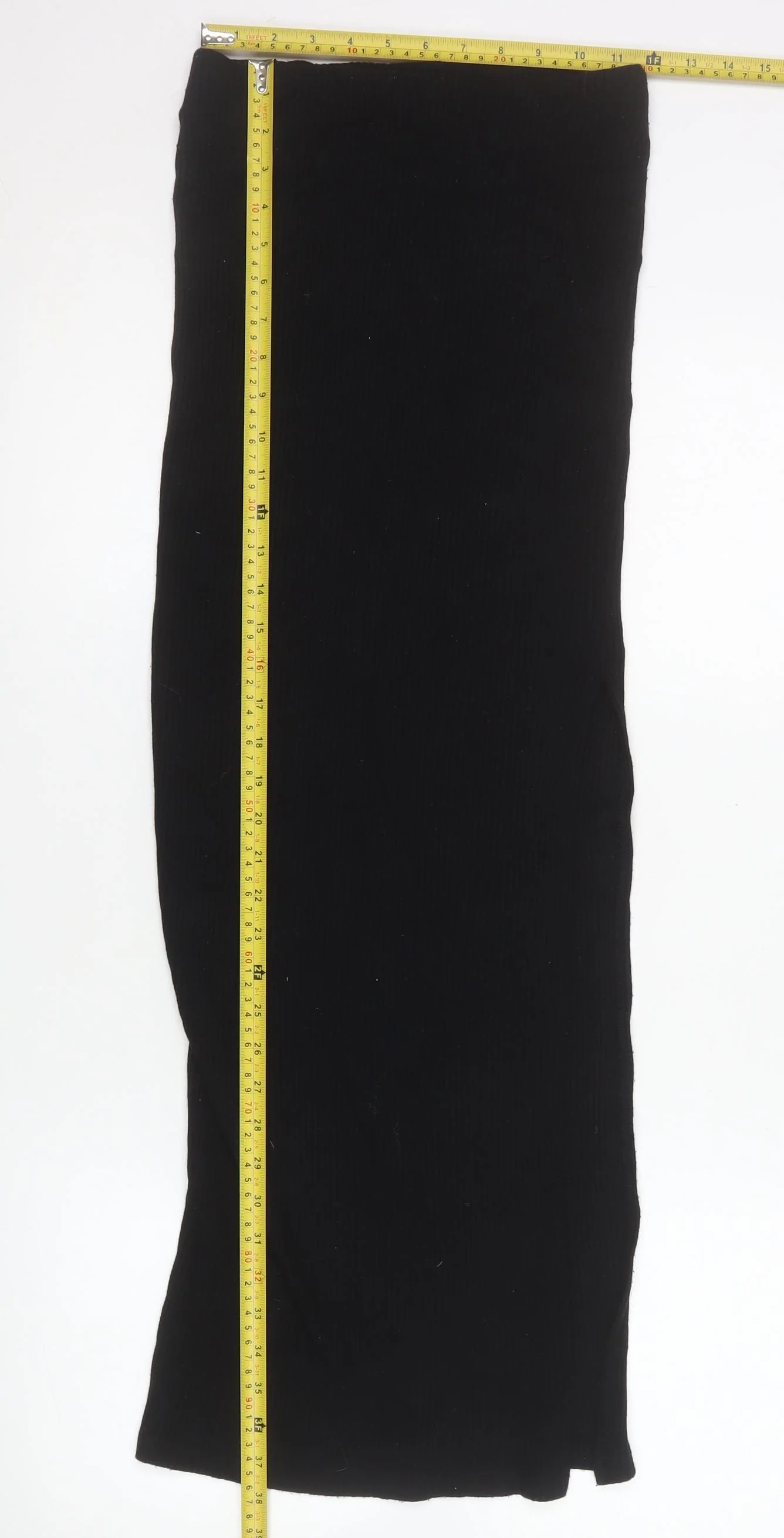 Bershka Women’s Black Midi Pencil Skirt XS Cotton Stretch - Image 2