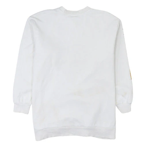Bershka Women White Mickey Mouse Graphic Pullover Sweatshirt XS - Image 4