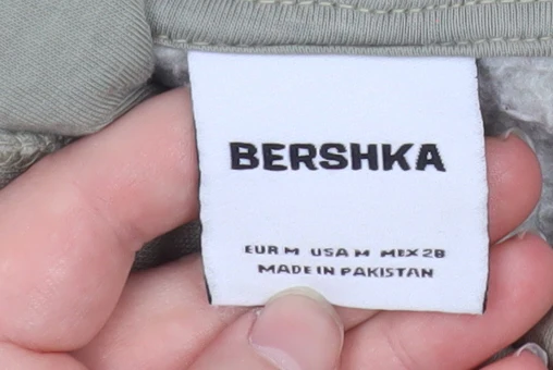 Bershka Women's Beige Cropped Hooded Jacket Size 12 Regular Fit - Image 4