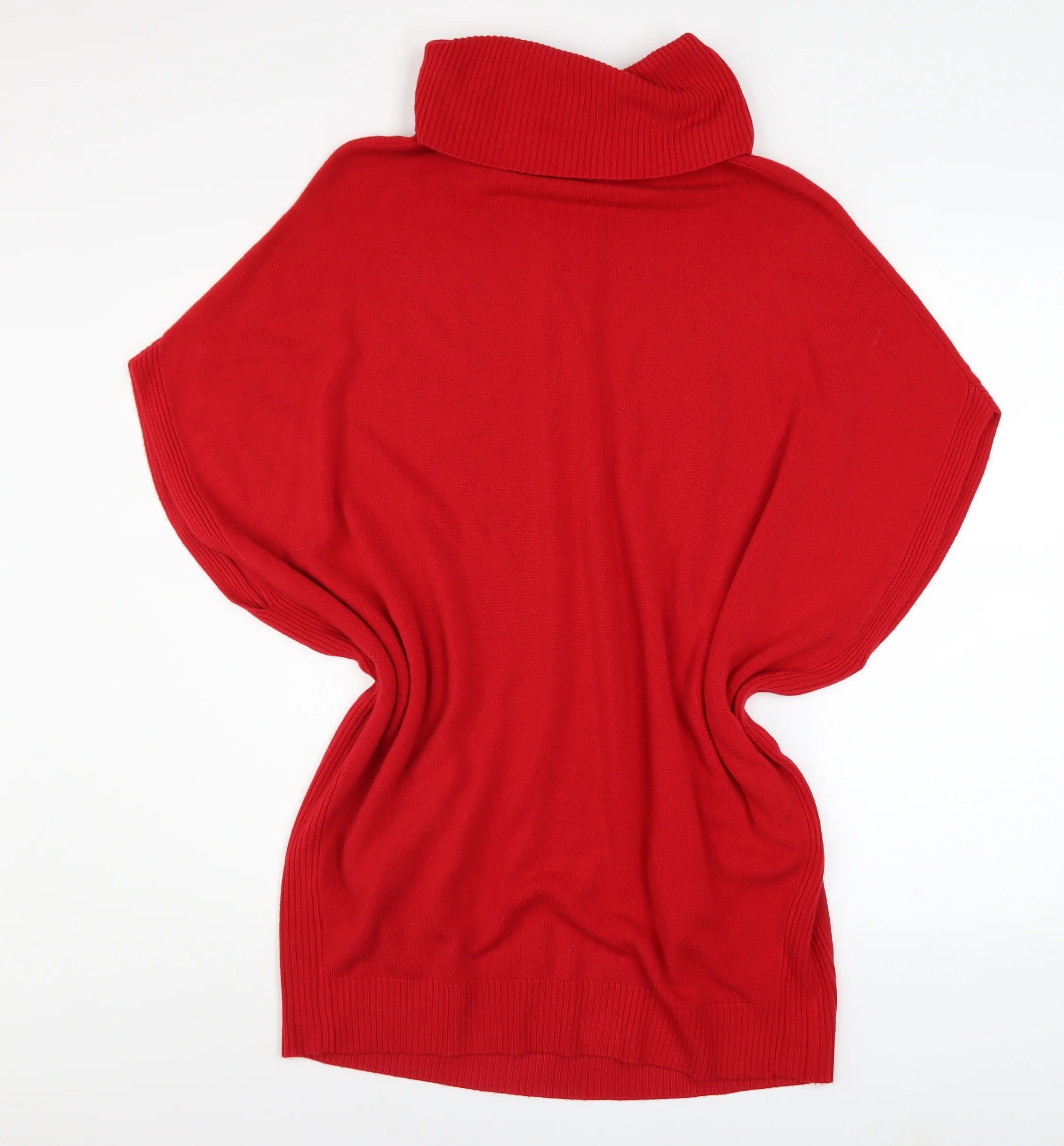 Betty Barclay Women Red Roll Neck Cape Jumper Size 12 Knitwear - Image 3