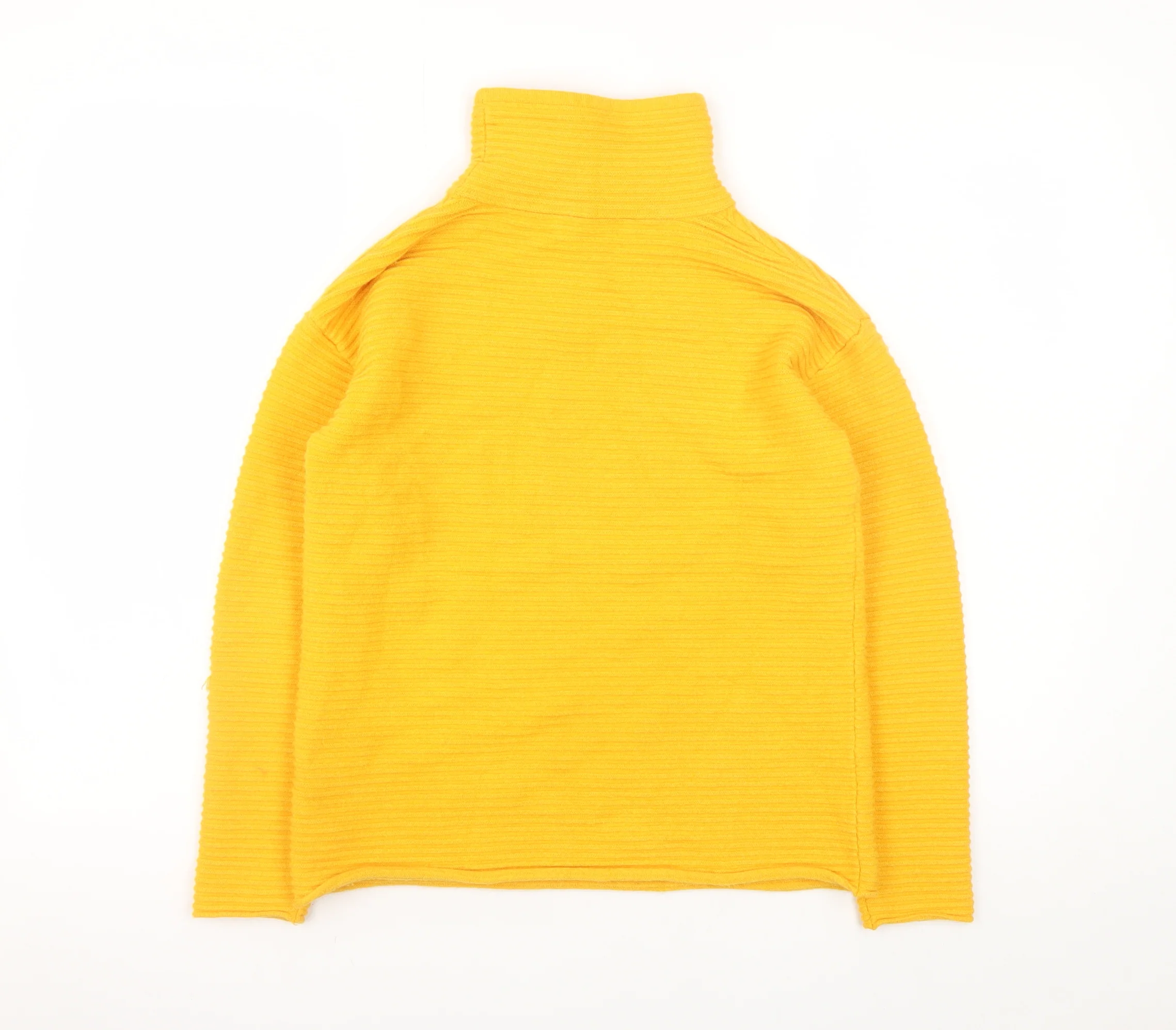 Betty Barclay Womens Yellow Pullover Sweater Size 12 High Neck Long Sleeve - Image 3