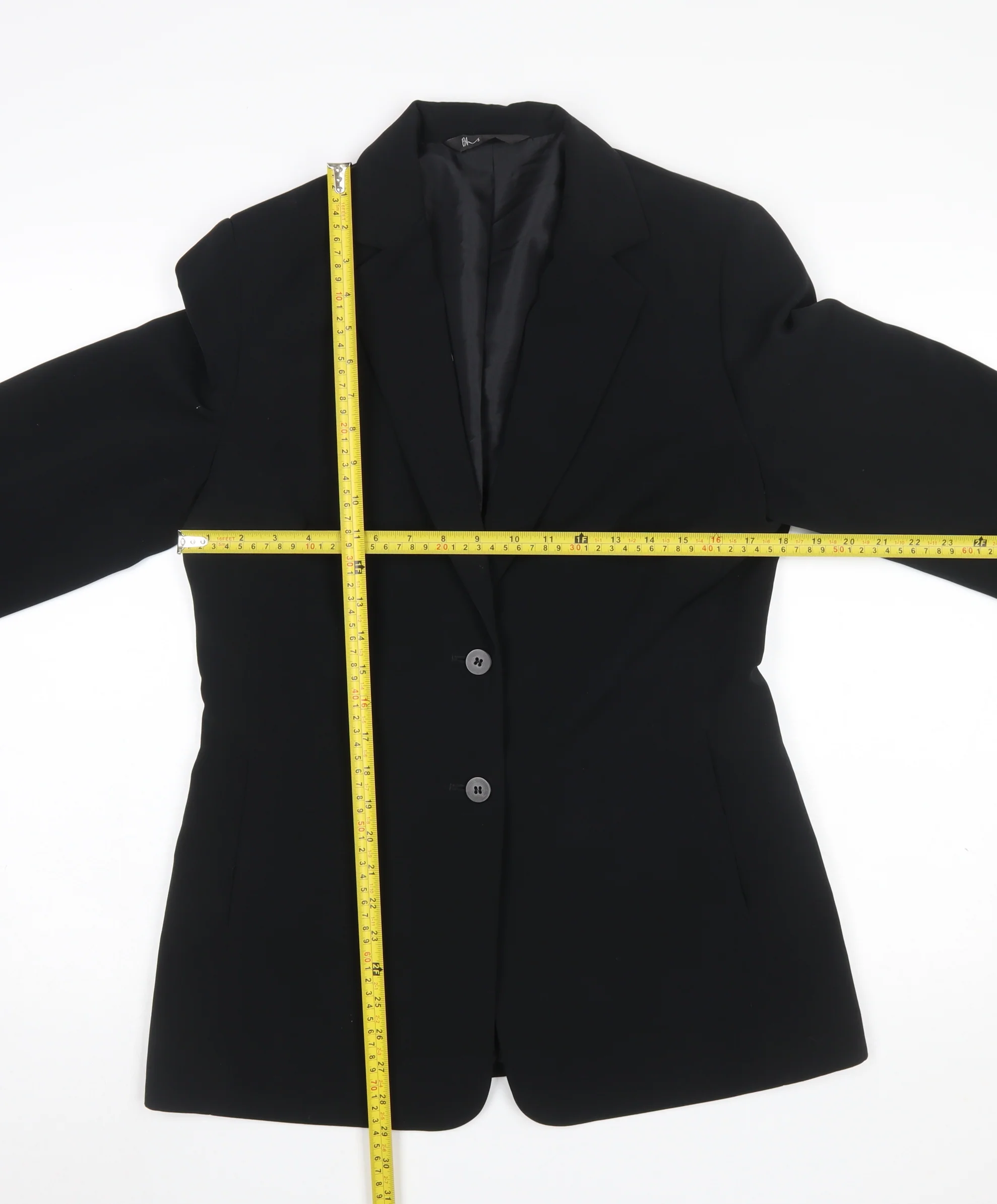 BHS Women Black Size 12 Classic Single-Breasted Suit Jacket - Image 2