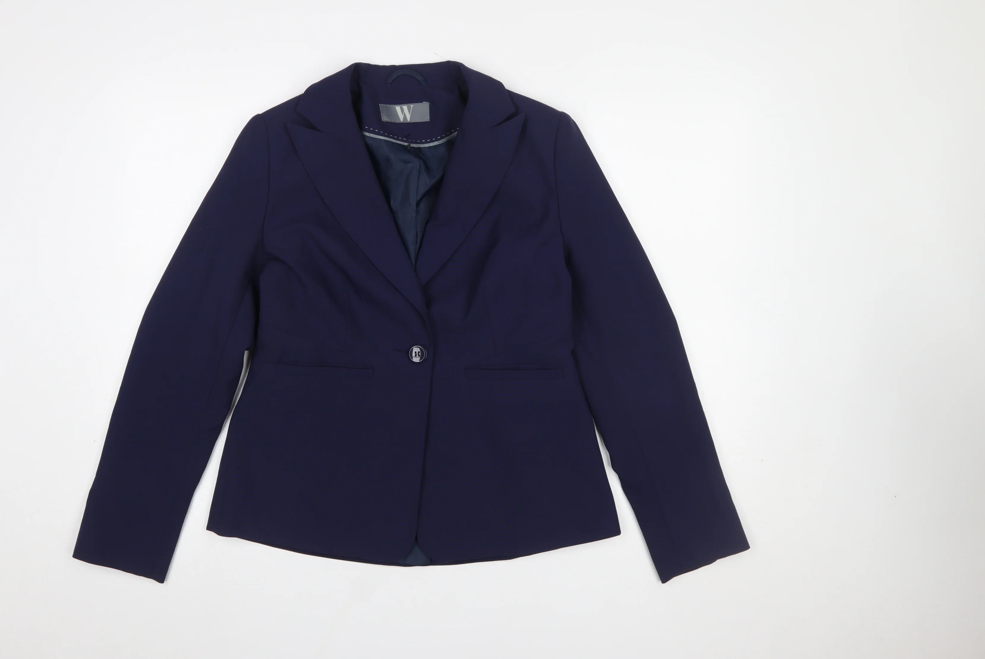 BHS Women French Blue Size 12 Polyester Single-Breasted Blazer