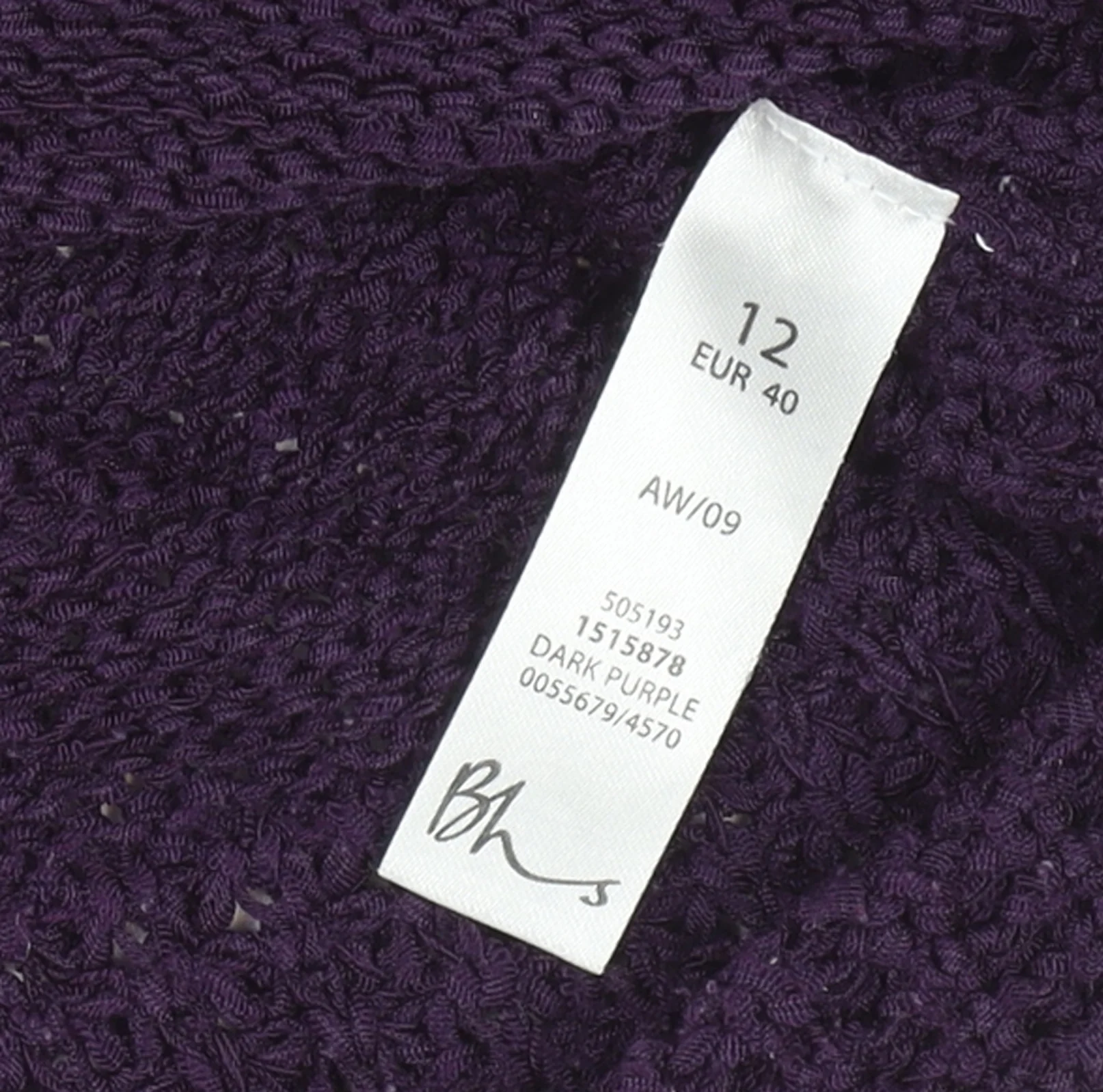 BHS Women’s Purple Cowl Neck Long Sleeve Tunic Jumper Size 12 - Image 4