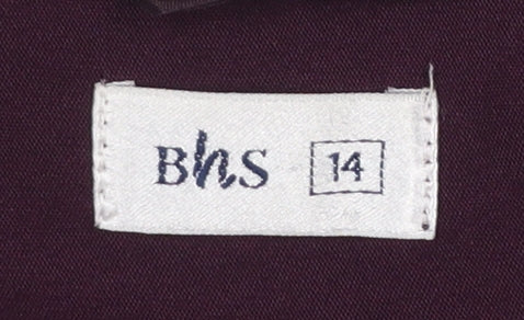 BHS Women’s Purple Velvet Collar Blazer Size 14 Classic Fit Jacket - Image 4