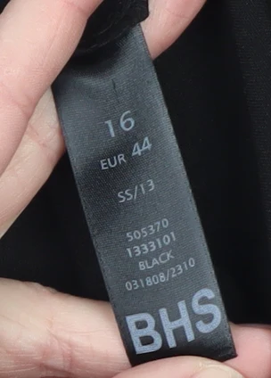 BHS Womens Black Straight Leg Dress Pants Size 16 Polyester Blend - Image 4