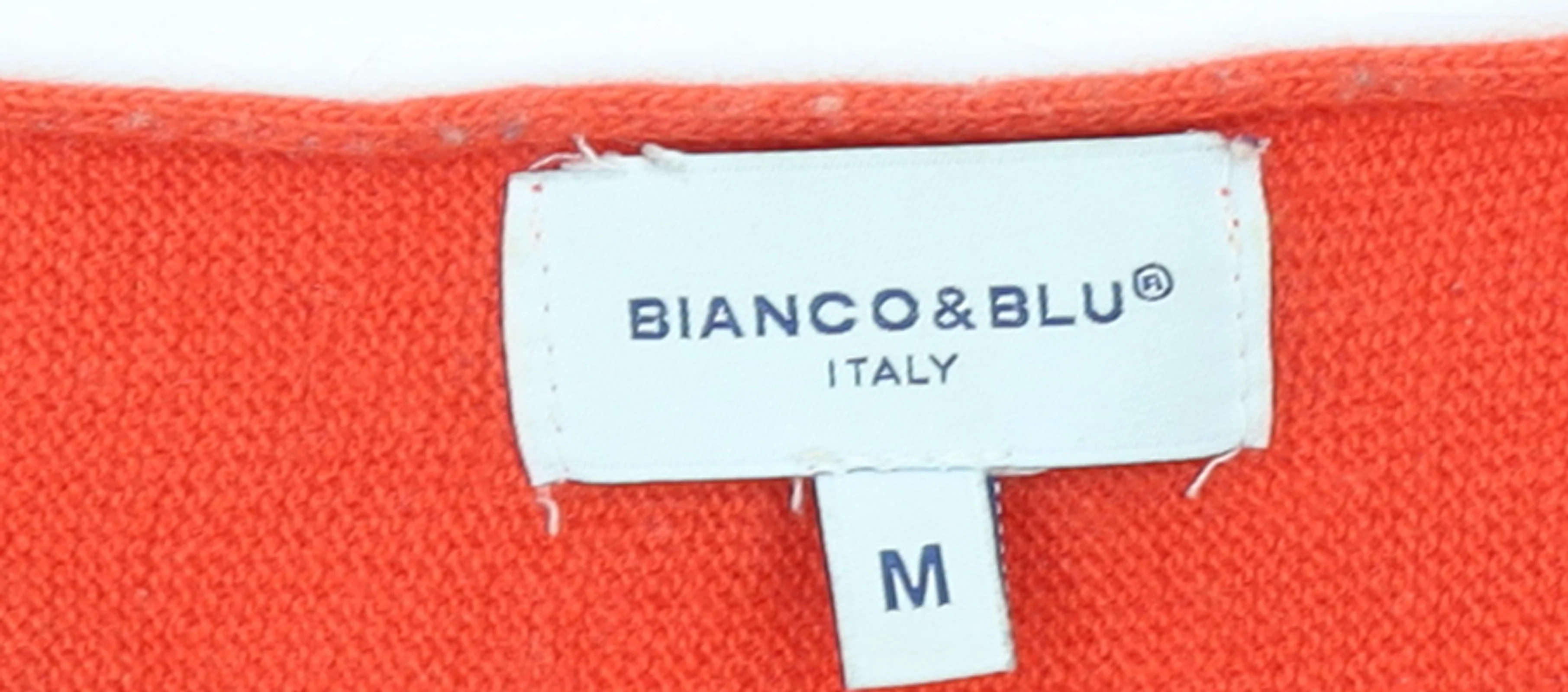 Bianco & Blu Women Red Wool Cashmere Blend Pullover Jumper M - Image 4