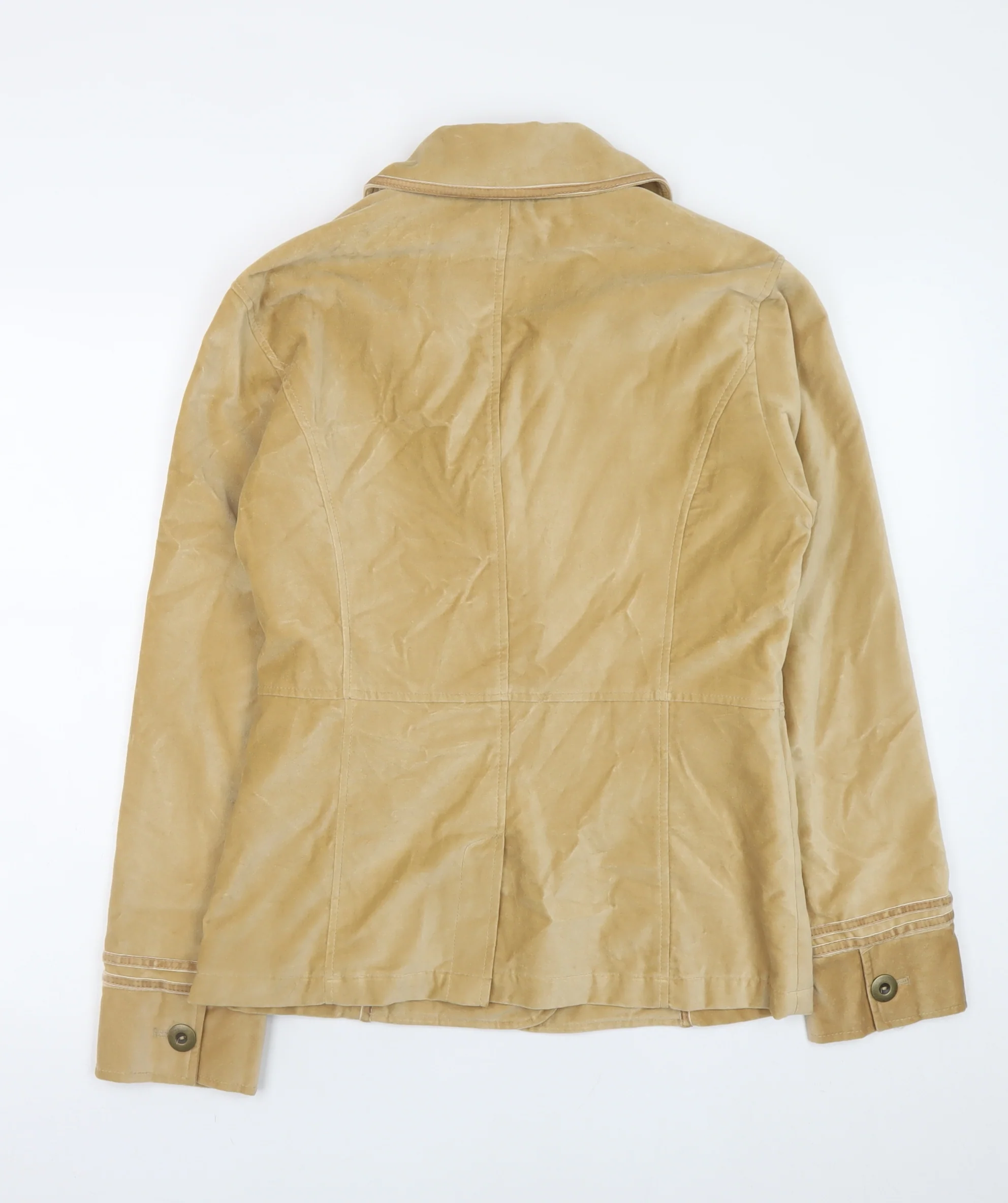 Big Chill Women’s Beige Cotton Vintage Blazer Jacket L - Image 3