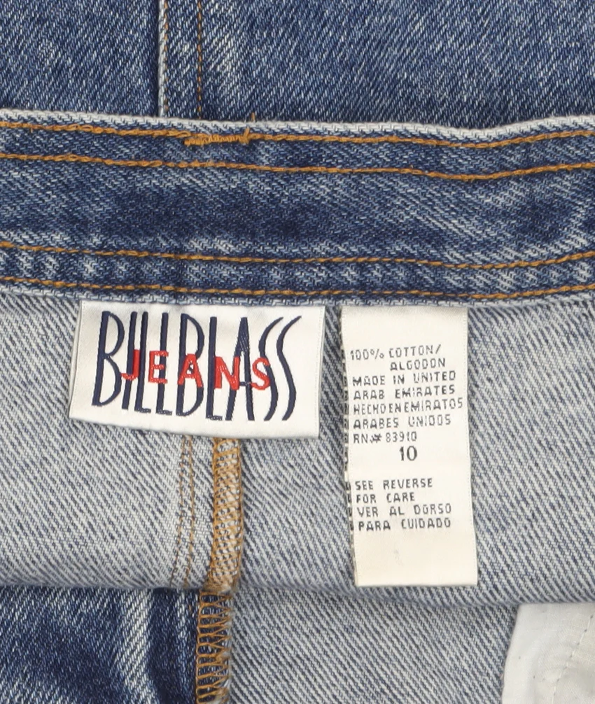Bill Blass Women's Blue Denim Knee Length Straight Skirt Size 10 - Image 4