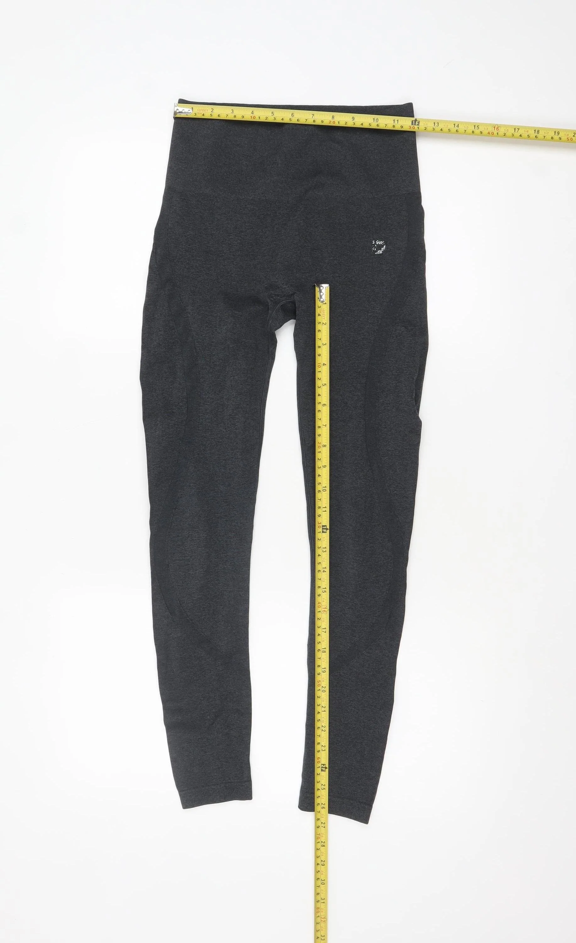 Blu Womens Black Seamless Leggings S Compression Activewear - Image 2
