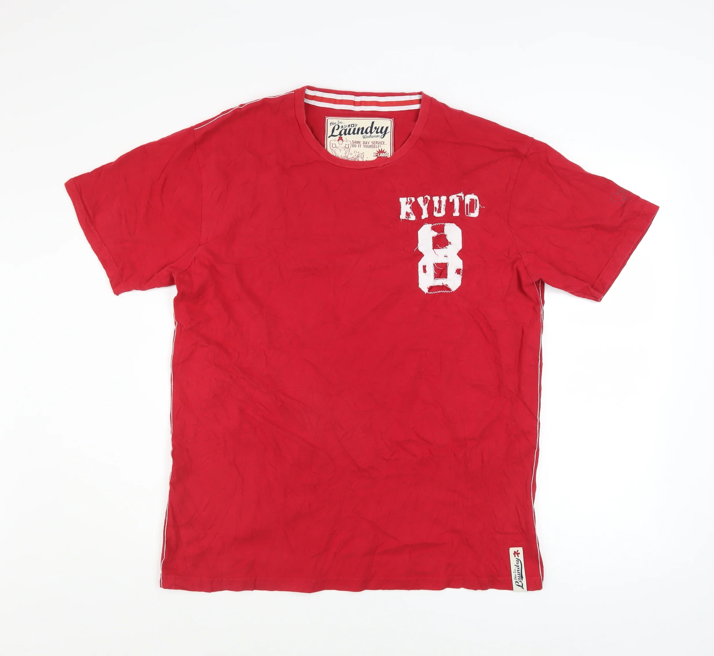 Blue Inc Men’s Red Kyoto 8 Graphic Cotton T-Shirt XL