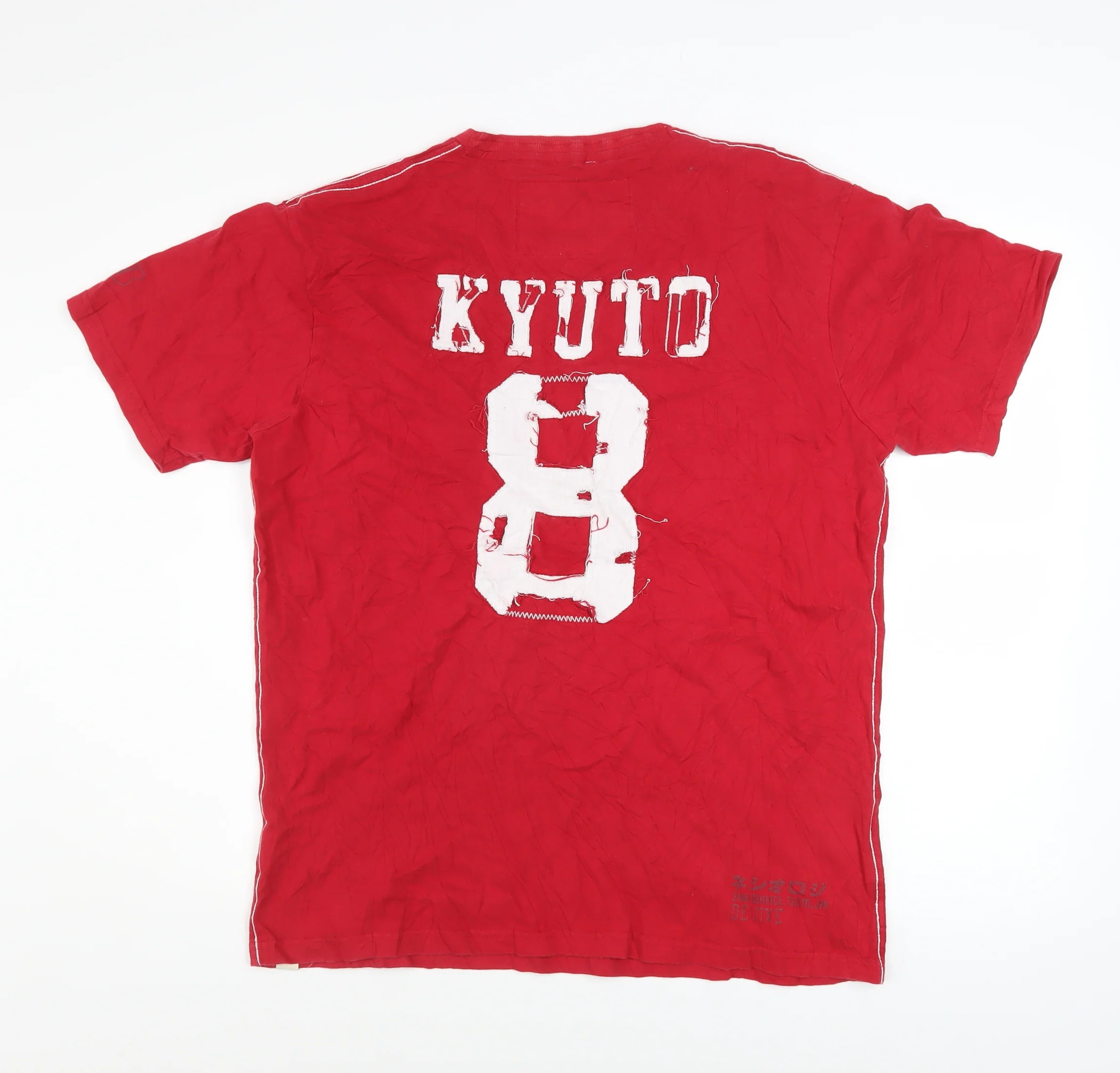 Blue Inc Men’s Red Kyoto 8 Graphic Cotton T-Shirt XL - Image 3