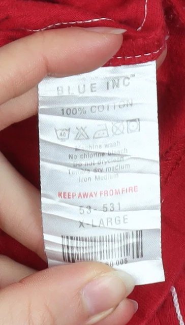 Blue Inc Men’s Red Kyoto 8 Graphic Cotton T-Shirt XL - Image 5