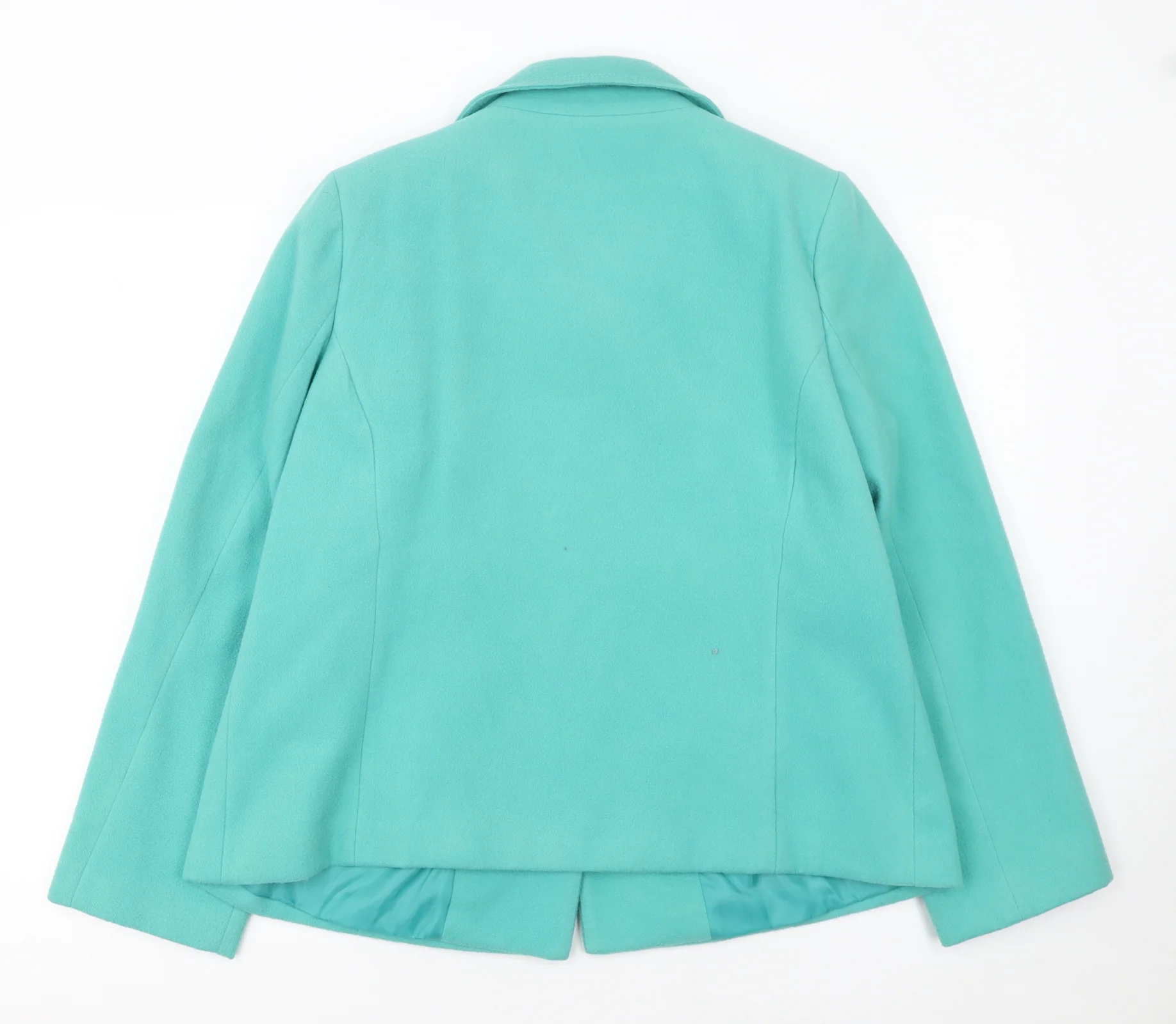 Bm Women’s Green Button-Up Short Jacket Size 16 Lined Polyester Blend - Image 3