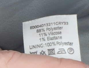 Bm Women’s Grey Button-Up Short Jacket Size 14 Polyester Blend - Image 5