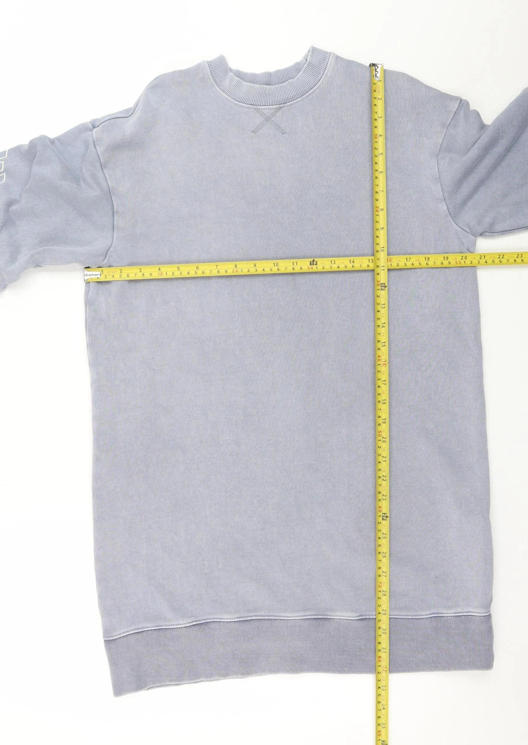 BO+TEE Women Blue XS Sweatshirt Dress Long Sleeve Casual Jersey - Image 2