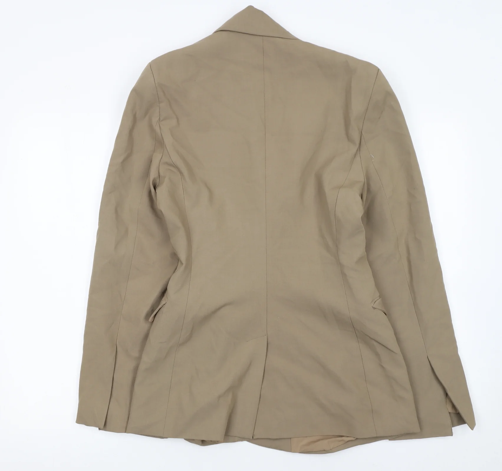 Boa Women Beige Single Breasted Blazer Jacket Size S Wool Blend - Image 3