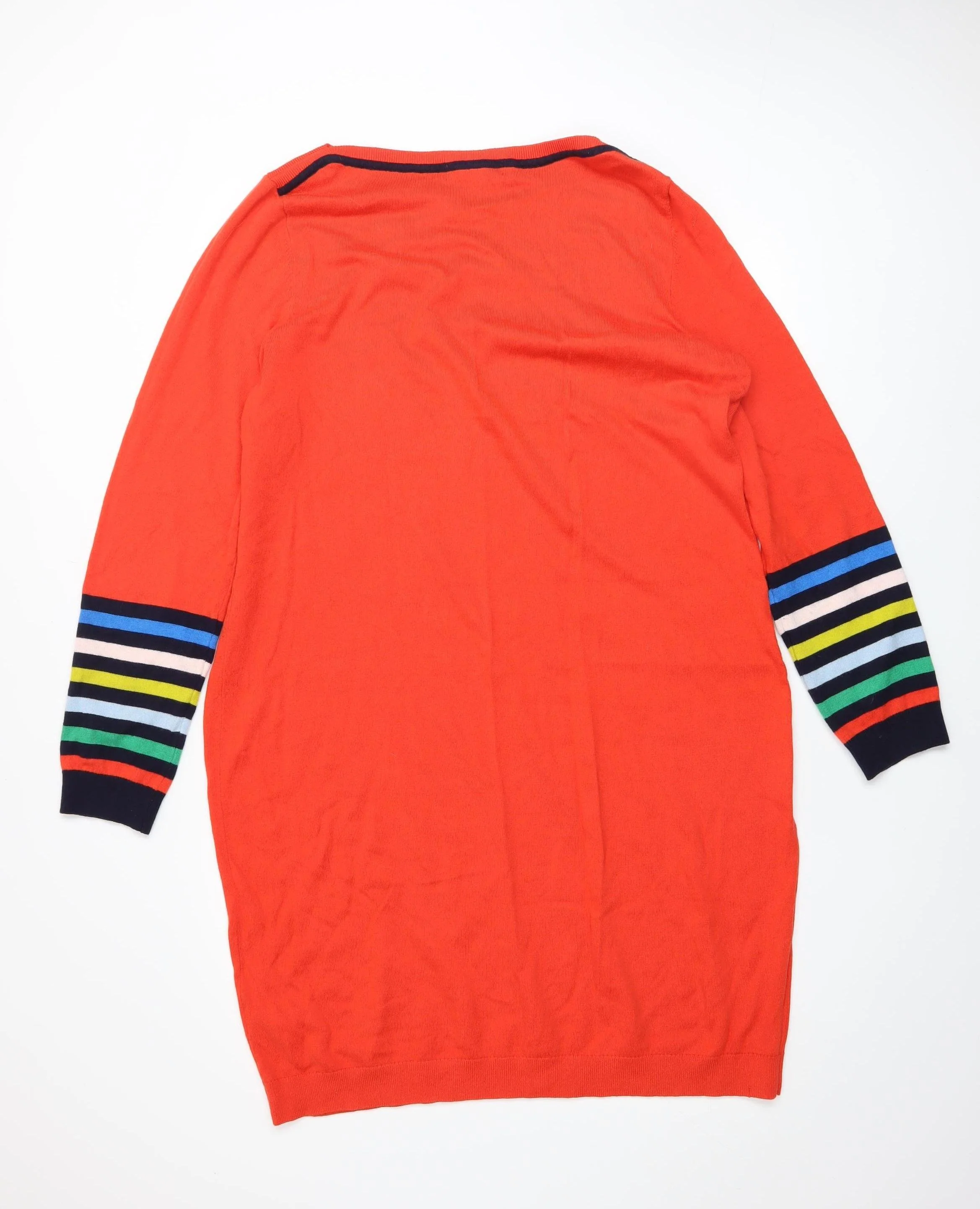 Boden Women Red Jumper Dress Size 20 Knit Cotton Wool Long Sleeve - Image 3