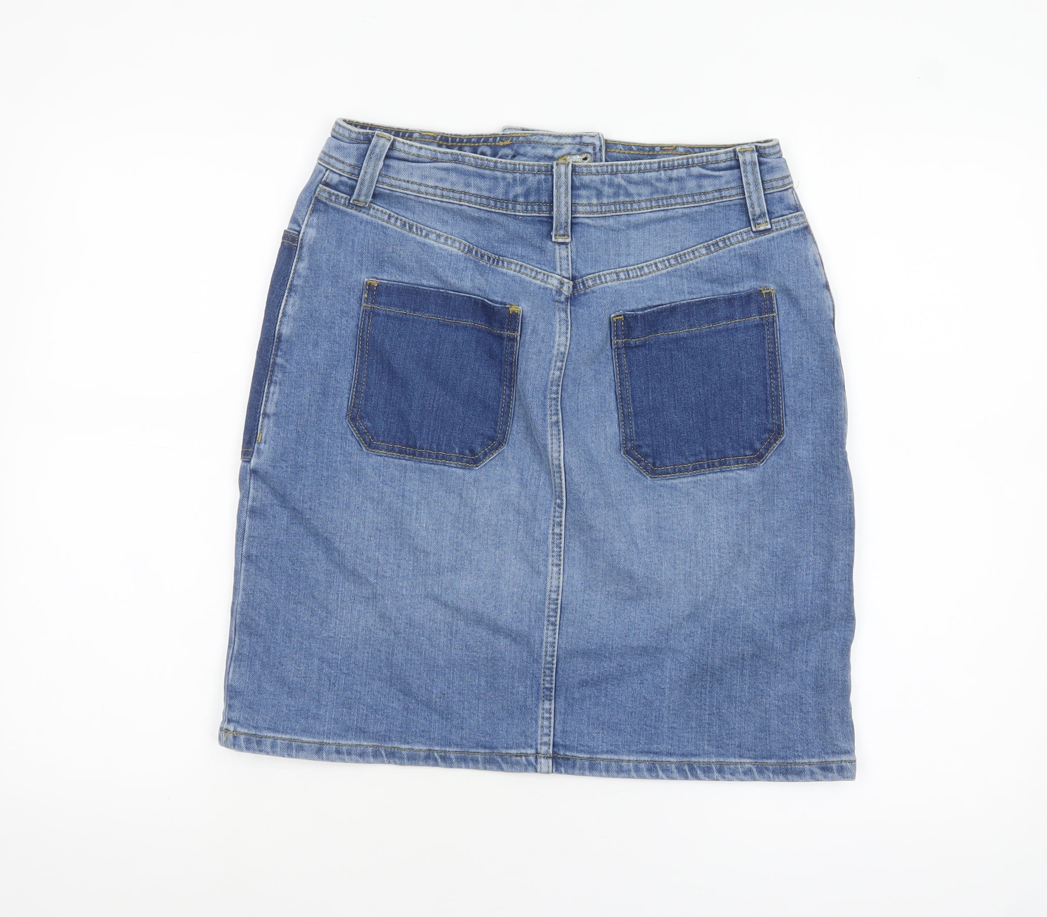Boden Women’s Blue Denim Straight Skirt Size 10 Knee Length - Image 3