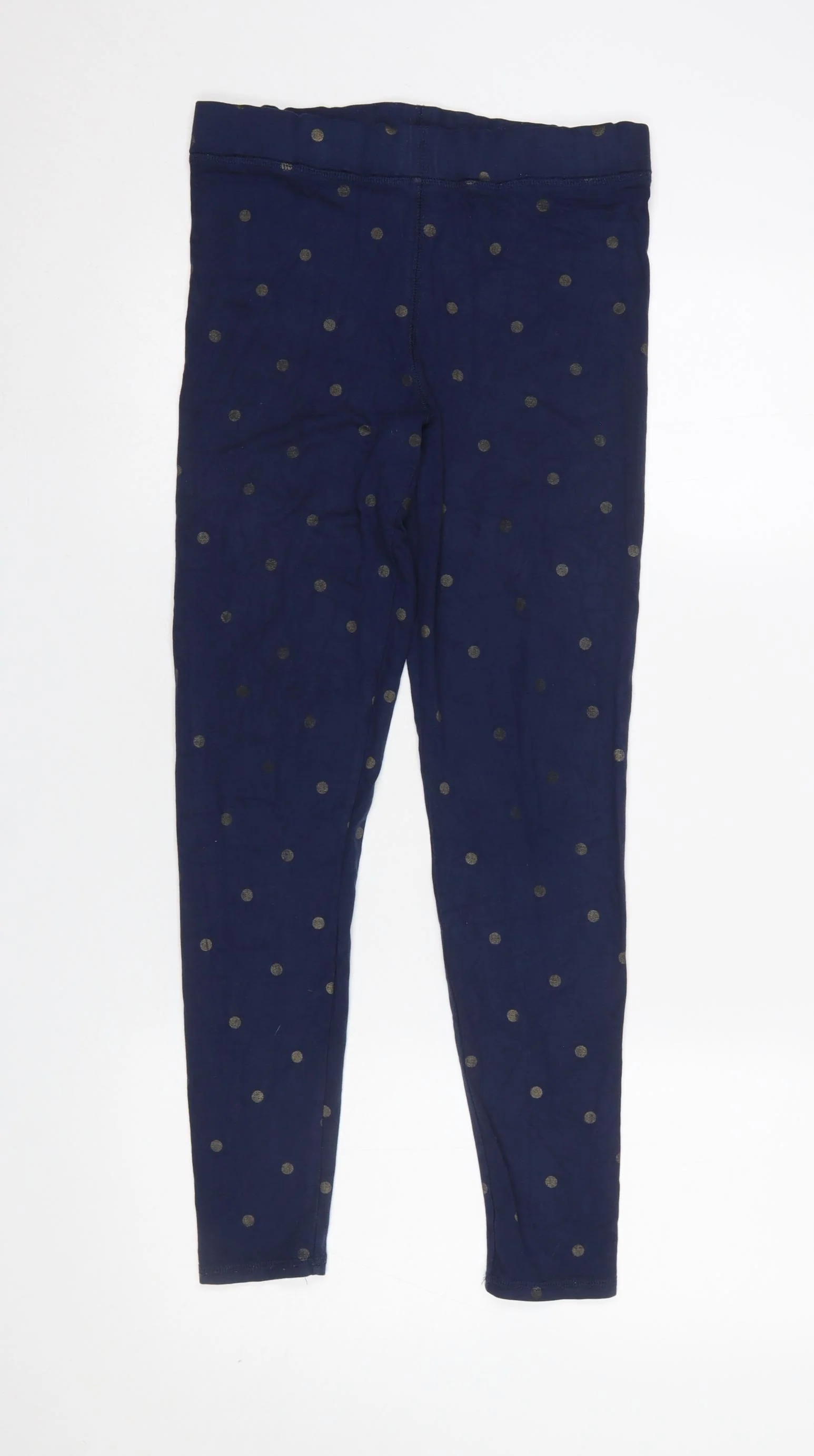 Boden Women's Blue Polka Dot Cotton Stretch Leggings Size 12