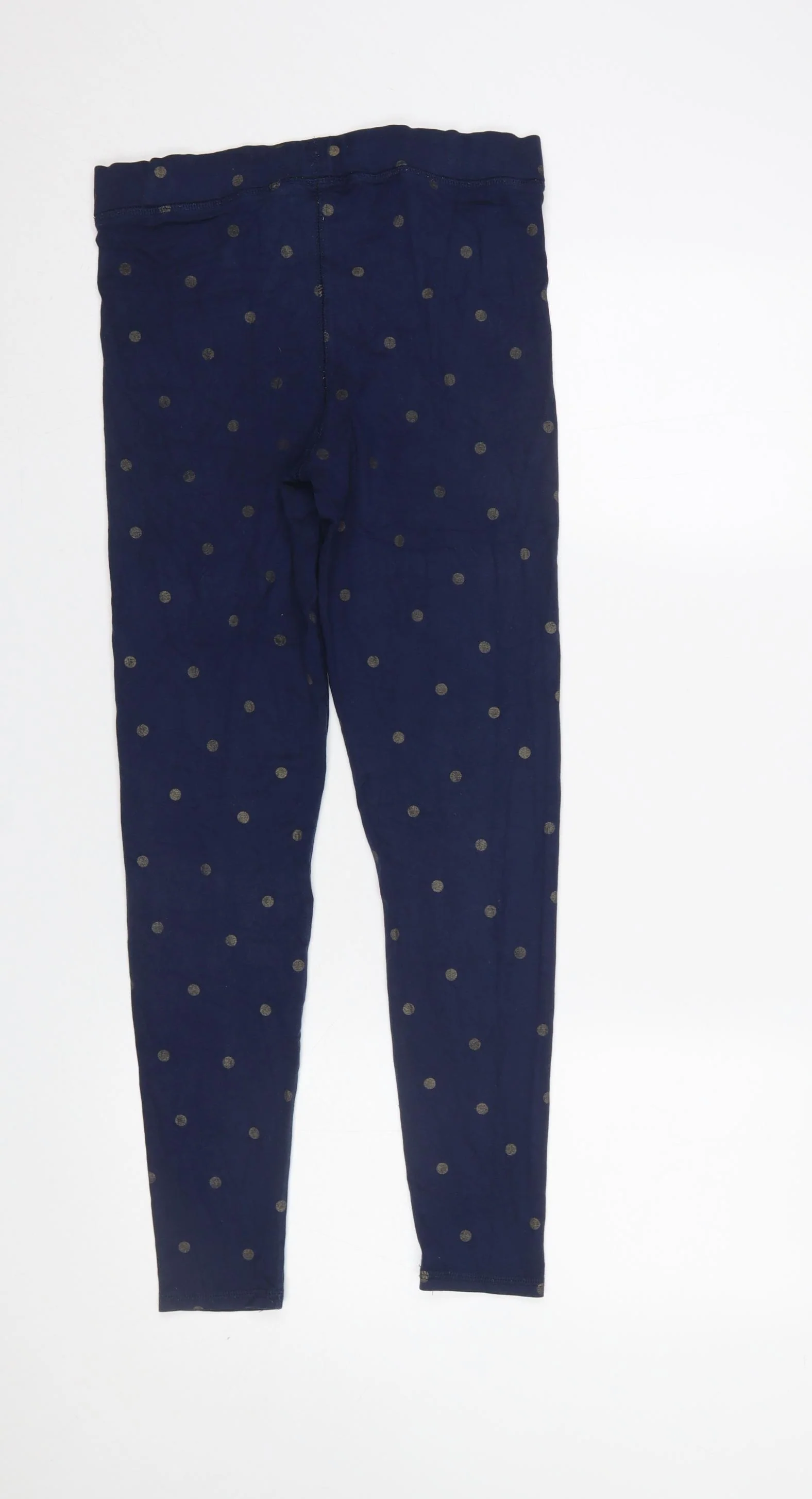 Boden Women's Blue Polka Dot Cotton Stretch Leggings Size 12 - Image 3