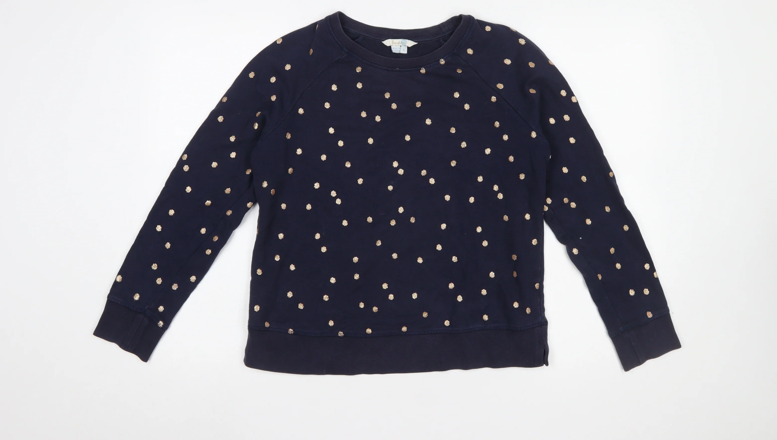 Boden Women's Navy Polka Dot Pullover Sweatshirt Size S