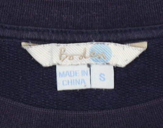 Boden Women's Navy Polka Dot Pullover Sweatshirt Size S - Image 4