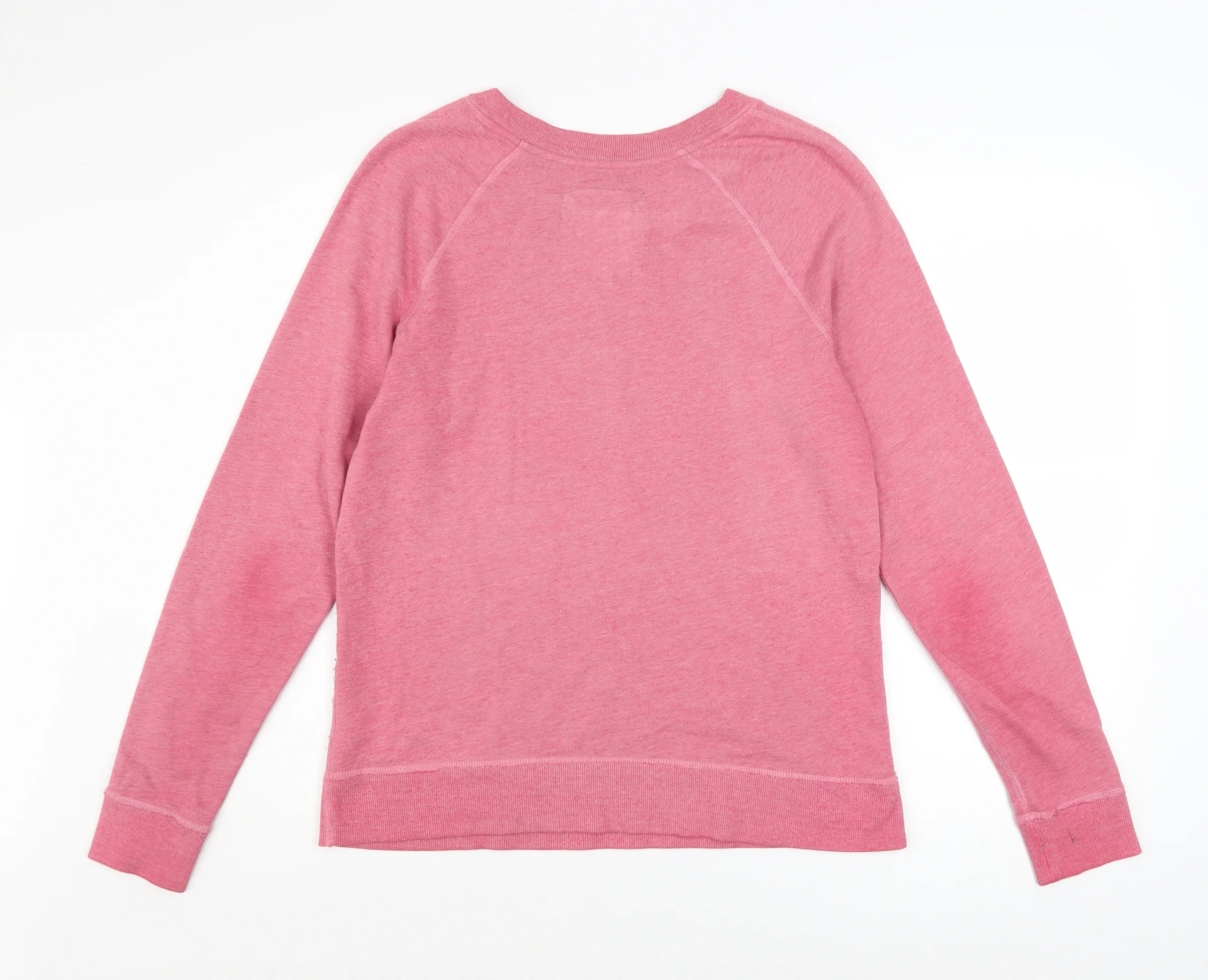 Boden Womens Pink Crew Neck Long Sleeve Cotton Blend Sweatshirt UK 10 - Image 3