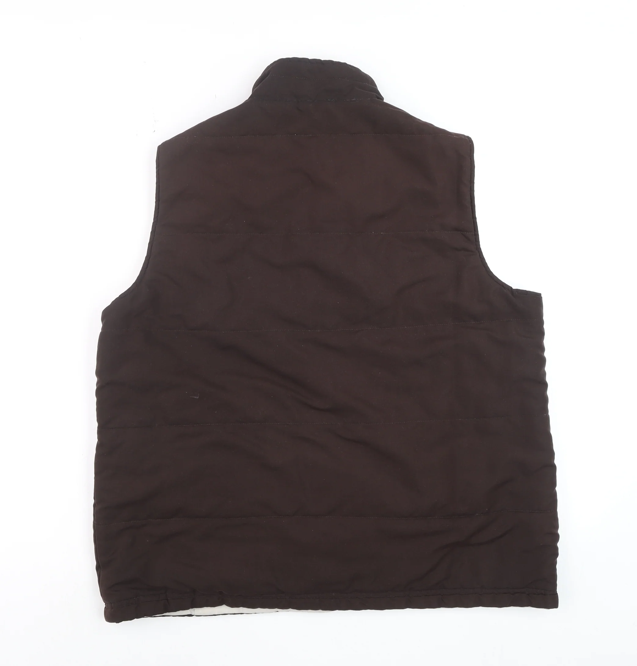 Bonmarché Mens Brown Reversible Quilted Waistcoat Size S - Image 3