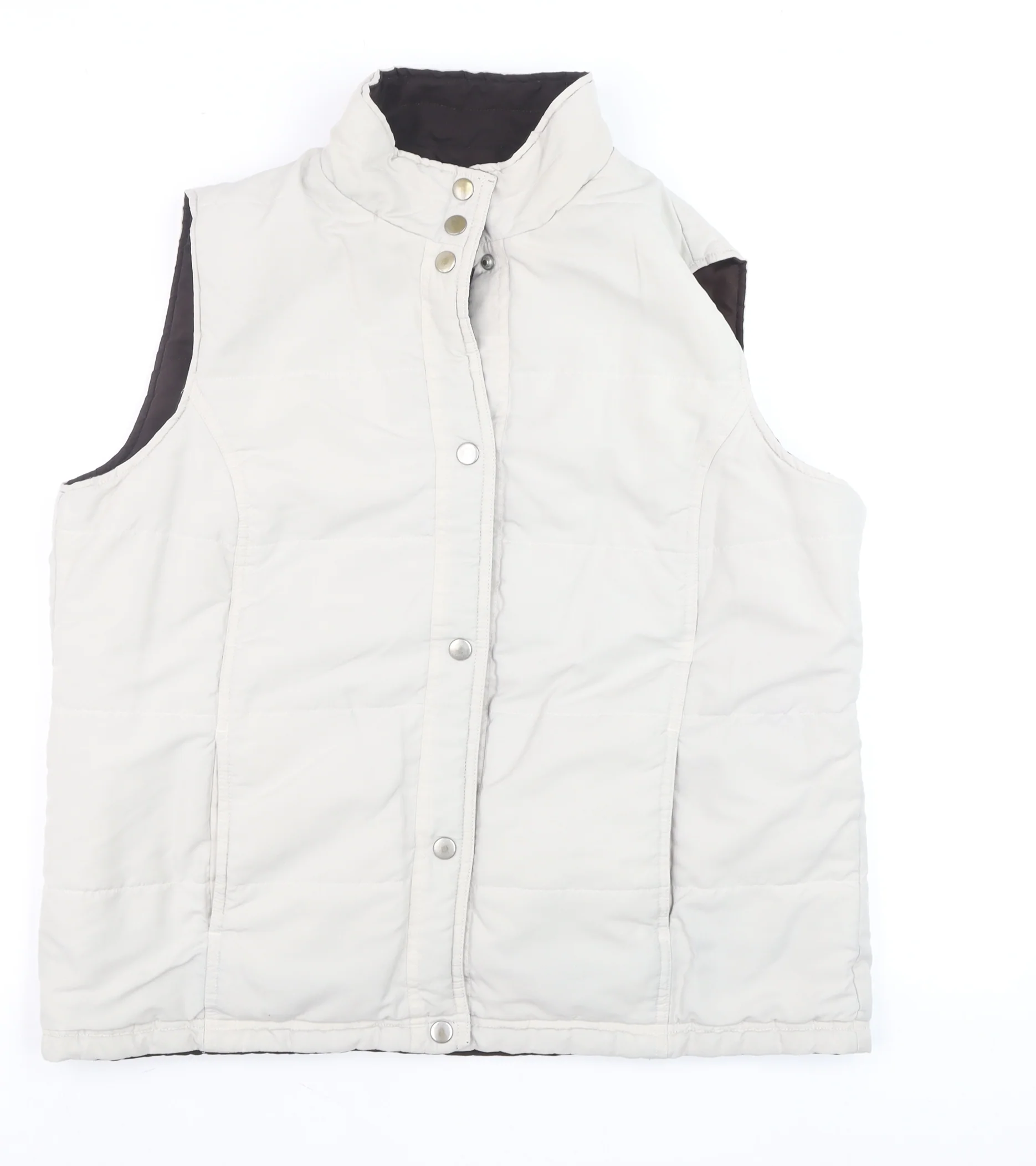 Bonmarché Mens Brown Reversible Quilted Waistcoat Size S - Image 4