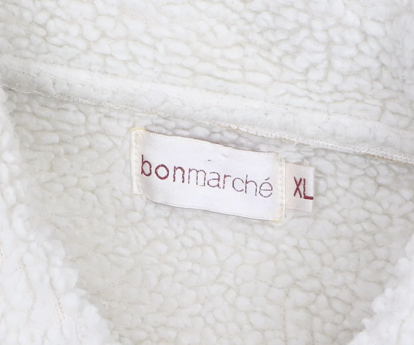 Bonmarché Women Beige Fleece Lined Zip Jacket XL Winter Warm - Image 5