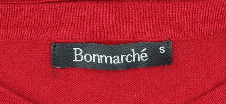 Bonmarché Women’s Red Button-Up Knit Cardigan Size S - Image 4