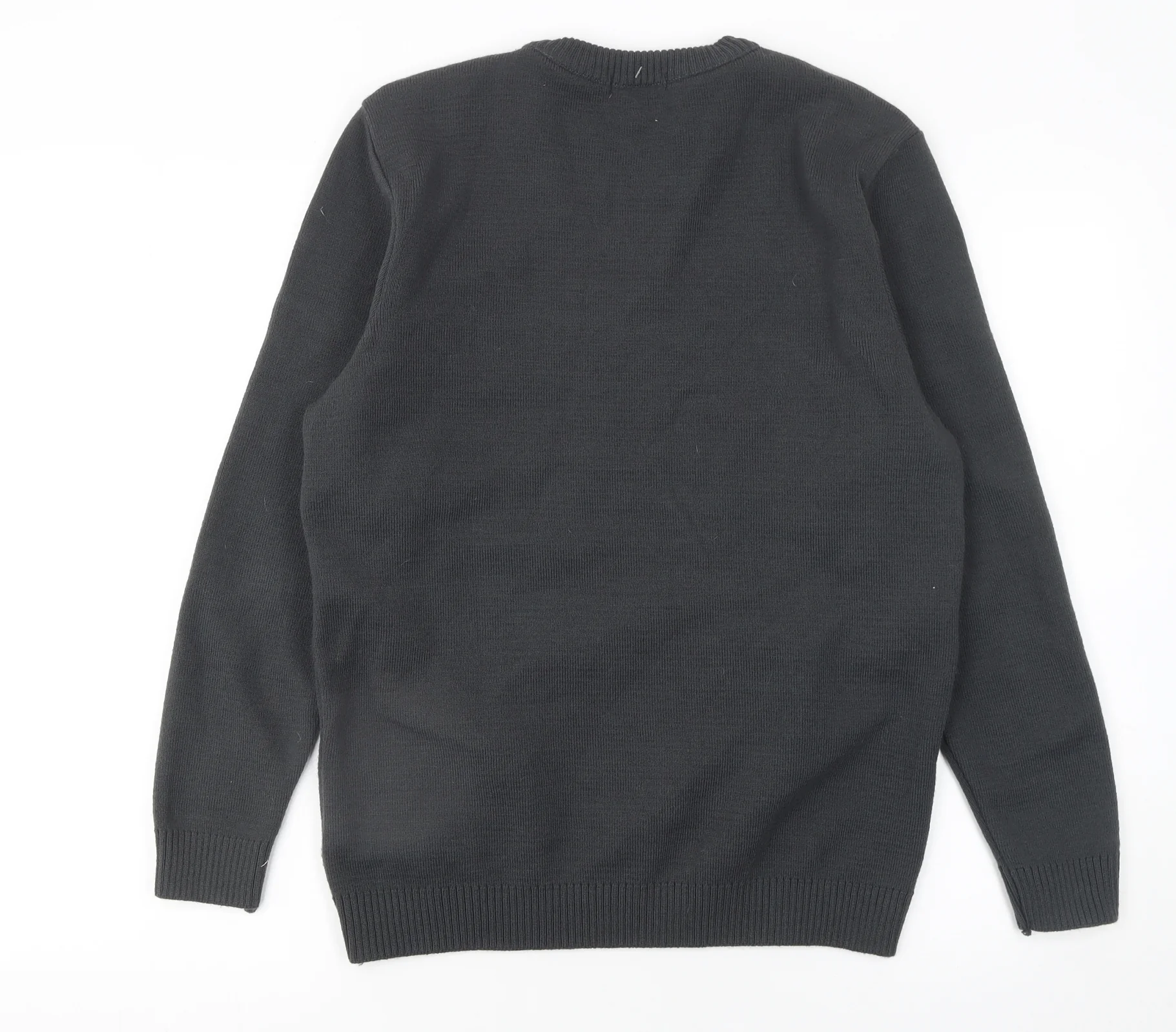 boohoo Men Black Christmas Santa Baby Knit Jumper Size S - Image 3