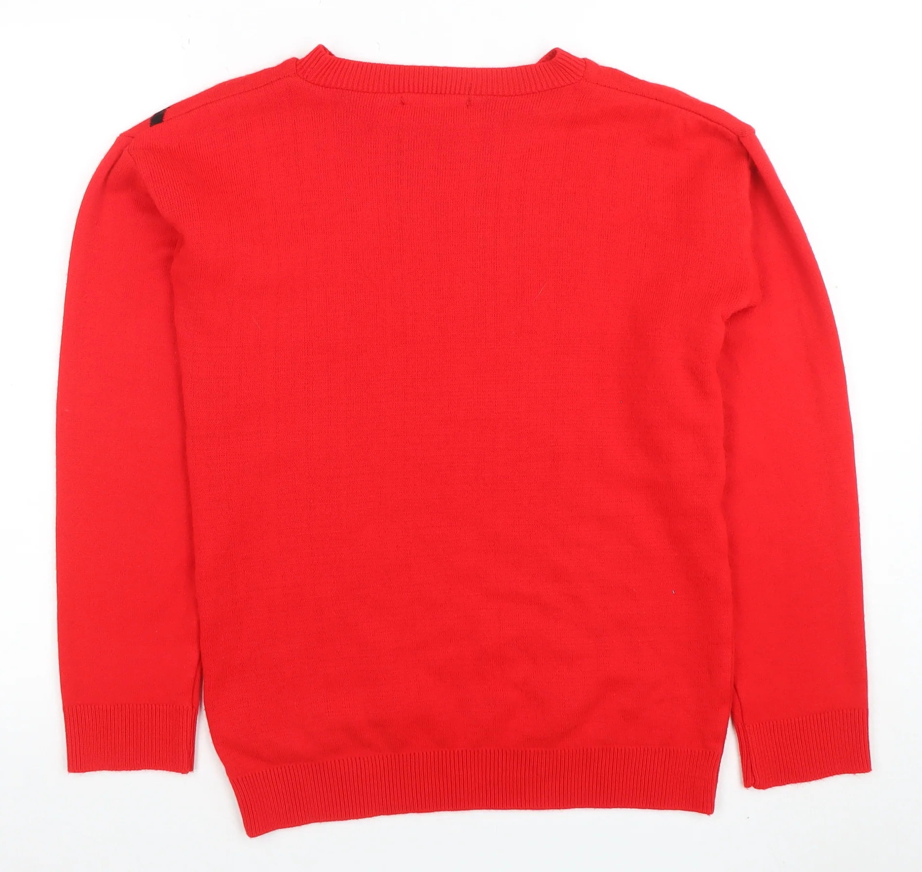 boohoo Men Red Christmas Graphic Knit Jumper Size S - Image 3