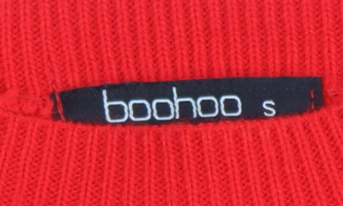 boohoo Men Red Christmas Graphic Knit Jumper Size S - Image 4