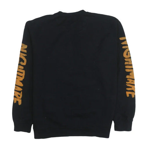Boohoo Men’s Black Skull Print Pullover Sweatshirt M Regular Fit - Image 4